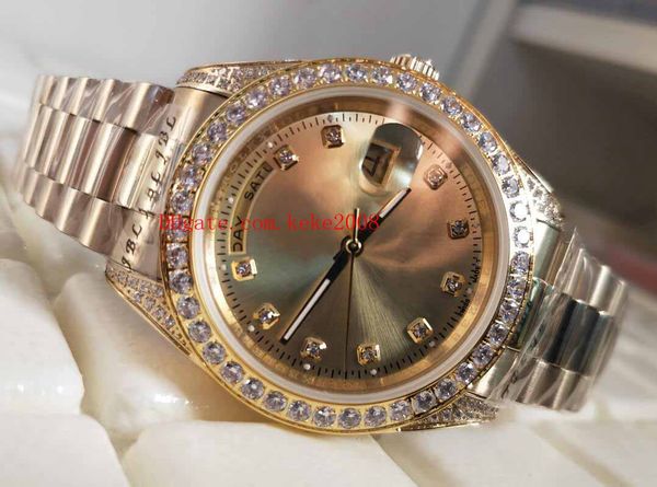 luxury ew factory president day-date 118348 36mm diamond 18k gold & steel automatic mechanical mens ladies watch watches, Slivery;brown
luxury ew factory president day-date 118348 36mm diamond 18k gold & steel automatic mechanical mens ladies watch watches, Slivery;brown