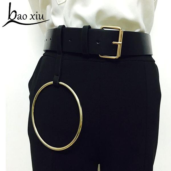 sell brand design wide pu leather punk big metal round rings belt exaggerated metal hoop belt for men women belts, Black;brown
sell brand design wide pu leather punk big metal round rings belt exaggerated metal hoop belt for men women belts, Black;brown