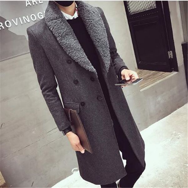 2018 long trench coats mens fur collar long coats double breasted gabardina mens overcoat slim fit woolen winter jacket vintage, Tan;black
2018 long trench coats mens fur collar long coats double breasted gabardina mens overcoat slim fit woolen winter jacket vintage, Tan;black