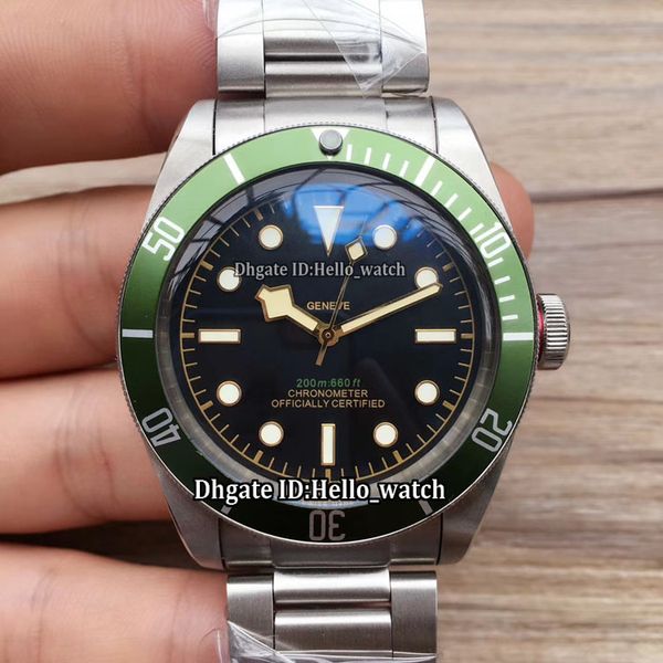 New heritage black bay black dial japan miyota nh35 automatic men watch green bezel apphire tainle teel band gent watche
New heritage black bay black dial japan miyota nh35 automatic men watch green bezel apphire tainle teel band gent watche