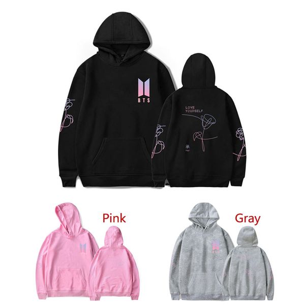 bts bangtan boys fan clothes with the word 'love yourself' large size hoodie loose casual sports couple, Black
bts bangtan boys fan clothes with the word 'love yourself' large size hoodie loose casual sports couple, Black