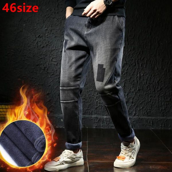 autumn and winter plus velvet jeans male large size stretch male big size stretch pants casual warm harem pants, Blue
autumn and winter plus velvet jeans male large size stretch male big size stretch pants casual warm harem pants, Blue
