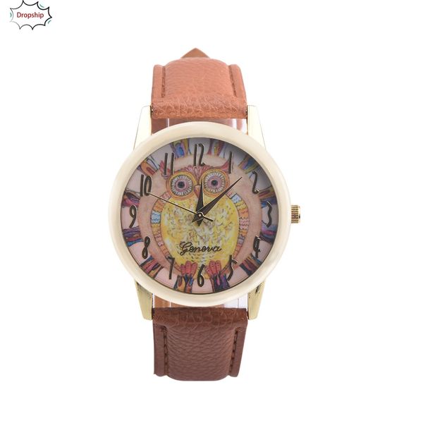 oyoky cool modern retro owl design leather band analog alloy quartz wrist watch bling 18oct20, Slivery;brown
oyoky cool modern retro owl design leather band analog alloy quartz wrist watch bling 18oct20, Slivery;brown