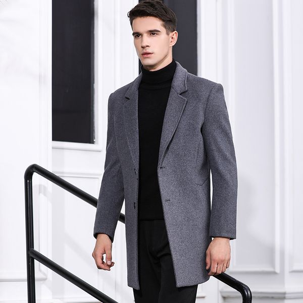 casual long sleeve solid men long wool coat fashion warm winter jacket slim turn down collar cashmere overcoat 2018, Black
casual long sleeve solid men long wool coat fashion warm winter jacket slim turn down collar cashmere overcoat 2018, Black