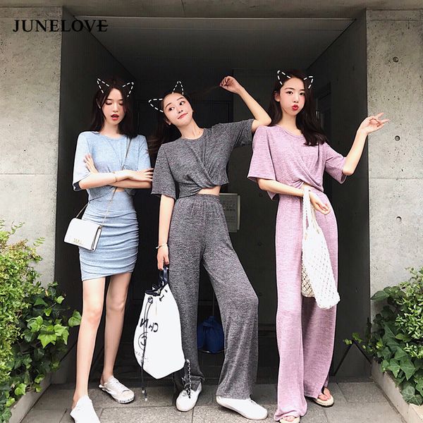 junelove 2018 fashion summer autumn 2 pieces casual women set t-shirt and skirt long pants two pieces women sets, Gray
junelove 2018 fashion summer autumn 2 pieces casual women set t-shirt and skirt long pants two pieces women sets, Gray