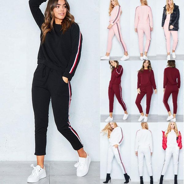 2PCS Womens Sexy2017 Women Tracksuit Hoodies Sweatshirt Pants Sets Sport Wear Strip Casual Suit 6-16 5 Clour High Quality 100% Brand New
2PCS Womens Sexy2017 Women Tracksuit Hoodies Sweatshirt Pants Sets Sport Wear Strip Casual Suit 6-16 5 Clour High Quality 100% Brand New