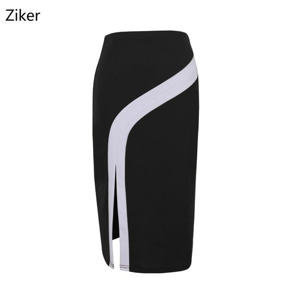 new fashion women bodycon skirts patchwork split empire knee length formal pencil skirt one step skirt plus size s-4xl, Black
new fashion women bodycon skirts patchwork split empire knee length formal pencil skirt one step skirt plus size s-4xl, Black