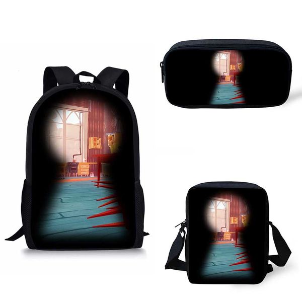 noisydesigns hello neighbor school bags print school backpack for girls boys orthopedic schoolbag backpacks children book bag 
noisydesigns hello neighbor school bags print school backpack for girls boys orthopedic schoolbag backpacks children book bag