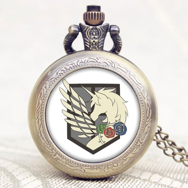 attack on titan three corps flag pocket watches pegasus pattern personality accessories with bronze necklace chain clock gifts, Slivery;golden
attack on titan three corps flag pocket watches pegasus pattern personality accessories with bronze necklace chain clock gifts, Slivery;golden