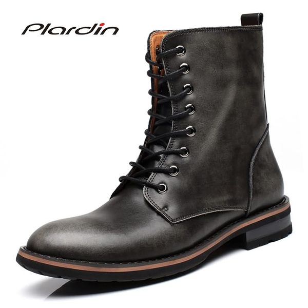 plardin 2018 genuine leather fashion motorcycle boots comfortable man cross-tied mid-calf metal decoration army boots shoes, Black
plardin 2018 genuine leather fashion motorcycle boots comfortable man cross-tied mid-calf metal decoration army boots shoes, Black