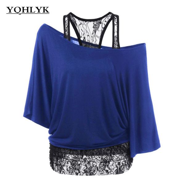 plus-size summer women's lace vest oblique collar t-shirt bat sleeve solid color slim loose casual 5xl show thin women k091, White
plus-size summer women's lace vest oblique collar t-shirt bat sleeve solid color slim loose casual 5xl show thin women k091, White