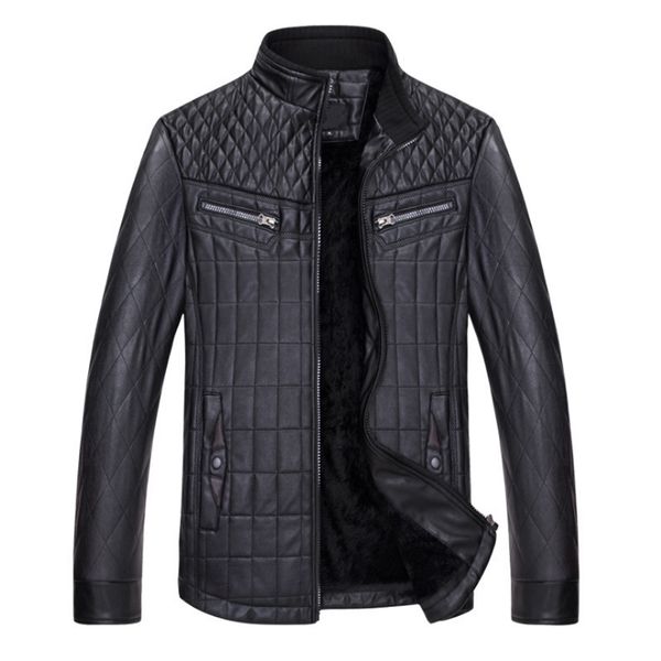 wholesale- new casual fashion pu leather jacket men stand collar solid pocket autumn winter male leather jacket coat, Black
wholesale- new casual fashion pu leather jacket men stand collar solid pocket autumn winter male leather jacket coat, Black