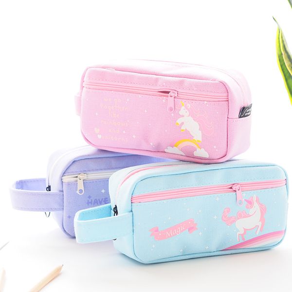 kawaii canvas unicorn cartoon school pencil case cute student pen bag stationery storage pouch office supplies for girls boys
kawaii canvas unicorn cartoon school pencil case cute student pen bag stationery storage pouch office supplies for girls boys