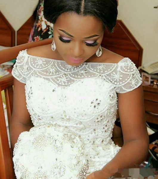 plus size mermaid wedding dresses 2019 selling new court train luxury beads crystals short sleeve ruffled tulle sheer bridal gowns w125, White
plus size mermaid wedding dresses 2019 selling new court train luxury beads crystals short sleeve ruffled tulle sheer bridal gowns w125, White