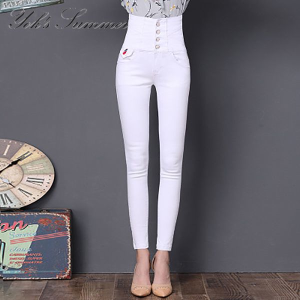 yok's summer skinny ladies jeans fashion pure white long jeans contracted little feet single-breasted woman dn263, Blue
yok's summer skinny ladies jeans fashion pure white long jeans contracted little feet single-breasted woman dn263, Blue