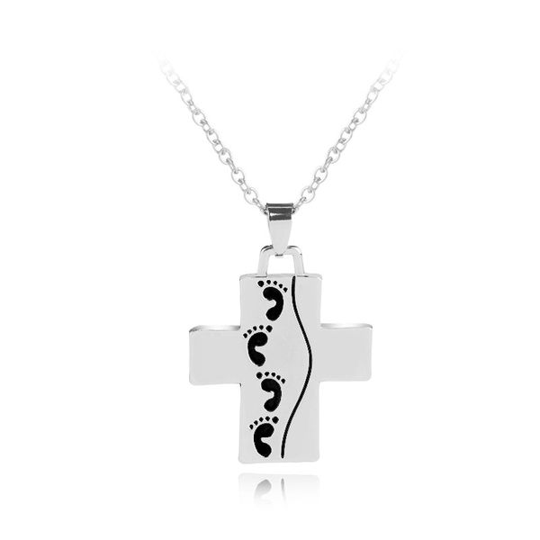 new foot jesus cross necklace letters my child i love you pendant fashion jewelry gift for women men ing, Silver
new foot jesus cross necklace letters my child i love you pendant fashion jewelry gift for women men ing, Silver