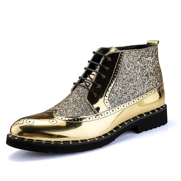 glossy trend pointed british leisure night show sequins high help hair stylist carved shoes, Black
glossy trend pointed british leisure night show sequins high help hair stylist carved shoes, Black