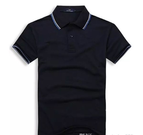 

2018 new summer lapel polo cotton shirt men short sleeve sport polo striped fashion casual ing, White;black