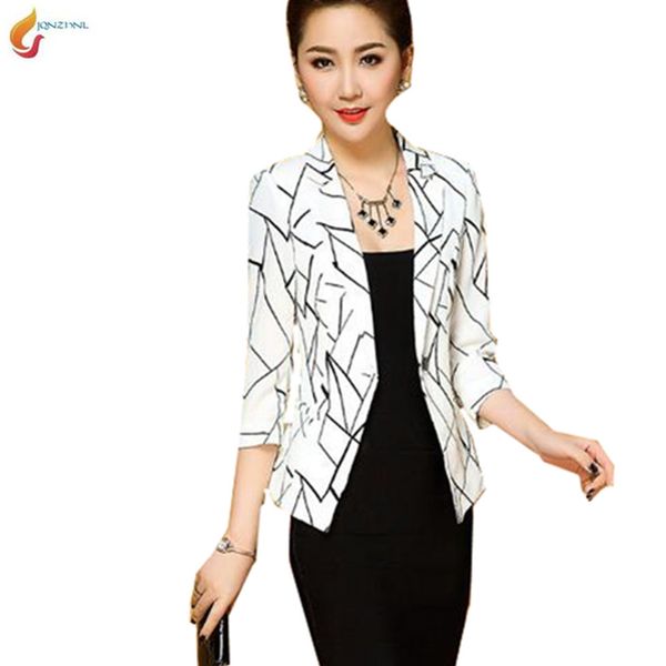 jqnzhnl spring new slim seven-sleeve printing small suit female wild short jacket professional temperament women g617, White;black
jqnzhnl spring new slim seven-sleeve printing small suit female wild short jacket professional temperament women g617, White;black