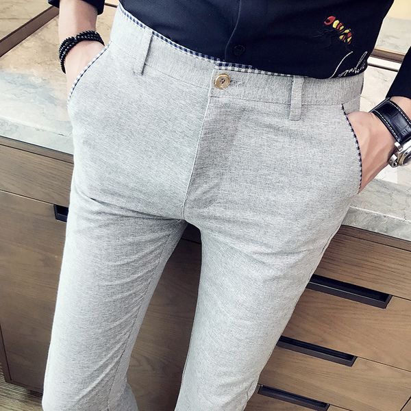 2018 spring men's business suits pants large size 29-40 fashion slim men suit trousers, White;black
2018 spring men's business suits pants large size 29-40 fashion slim men suit trousers, White;black