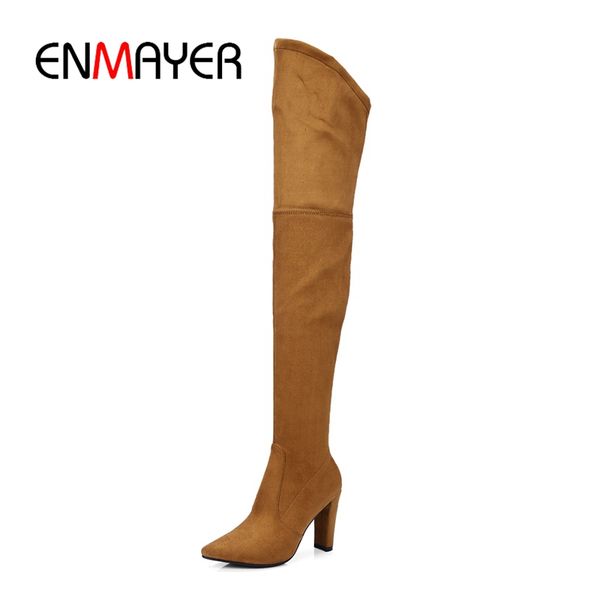 enmayer new arrival lady flock pointed toe thin heel over-the-knee boots lady square heel boots big size 34-43 zyl763, Black
enmayer new arrival lady flock pointed toe thin heel over-the-knee boots lady square heel boots big size 34-43 zyl763, Black