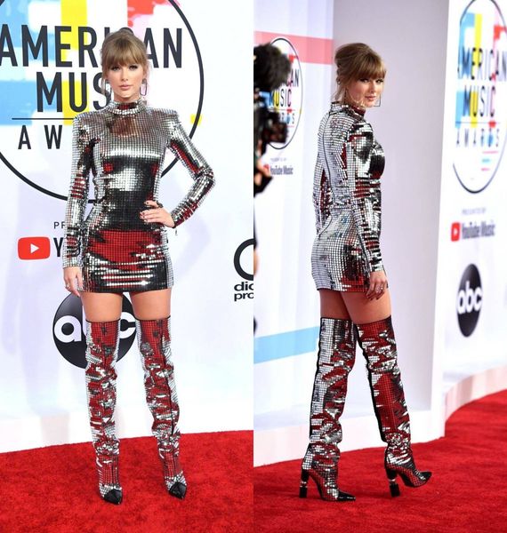 2019 ama evening dresses high neck long sleeve special sequins short prom dress party wear bling luxury party gowns custom made women dress, Black
2019 ama evening dresses high neck long sleeve special sequins short prom dress party wear bling luxury party gowns custom made women dress, Black