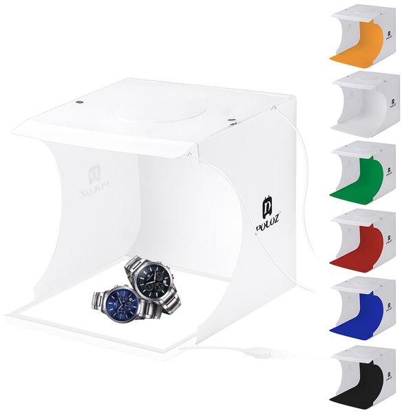 puluz portable mini led p studio box tableshooting soft box tent with light and 2*led panels + 6*backdrops
puluz portable mini led p studio box tableshooting soft box tent with light and 2*led panels + 6*backdrops