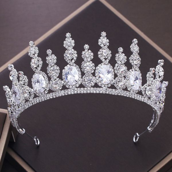 shiny european bridal cz crystal crowns wedding princess zircon tiara headpiece engagement diadem hair jewelry accessories cr151, Golden;white
shiny european bridal cz crystal crowns wedding princess zircon tiara headpiece engagement diadem hair jewelry accessories cr151, Golden;white
