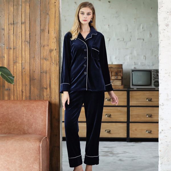 velvet warm pajamas winter ladies long sleeve pants two pieces set homewear, Black;red
velvet warm pajamas winter ladies long sleeve pants two pieces set homewear, Black;red