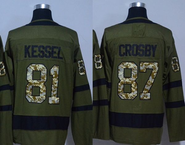 2017 new brand mens 81 phil kessel 87 sidney crosby green salute to service ice hockey jerseys, Black;red
2017 new brand mens 81 phil kessel 87 sidney crosby green salute to service ice hockey jerseys, Black;red