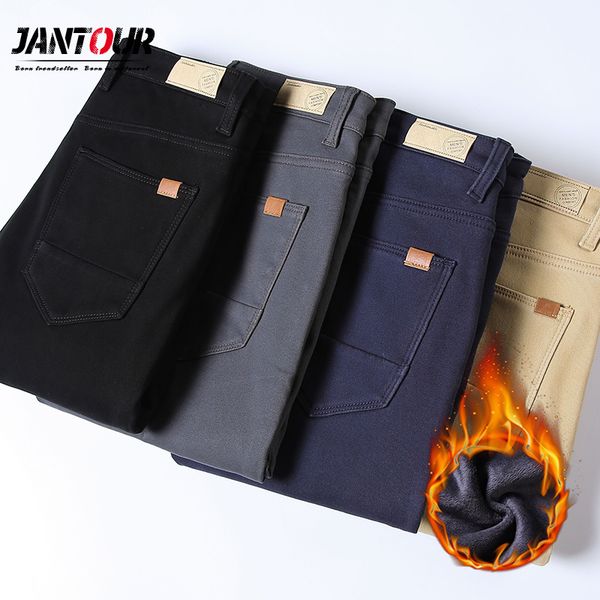 jantour brand men's winter fleece fluff thicken warm pants men business slim elastic fleece thick casual black trousers male new
jantour brand men's winter fleece fluff thicken warm pants men business slim elastic fleece thick casual black trousers male new