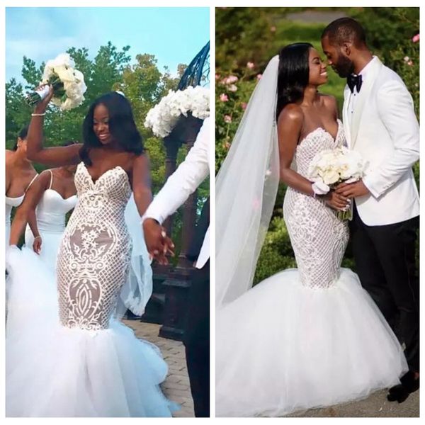 beautiful mermaid wedding dresses slim lace appliques petite bridal gowns 2019 custom long garden vestidos de mariee plus size, White
beautiful mermaid wedding dresses slim lace appliques petite bridal gowns 2019 custom long garden vestidos de mariee plus size, White