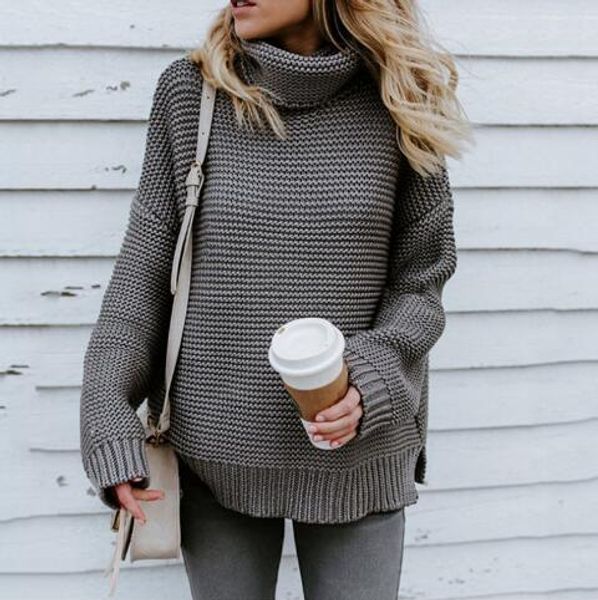 autumn winter women sweaters high neck long sleeve women clothes loose style ladies designer ing, White
autumn winter women sweaters high neck long sleeve women clothes loose style ladies designer ing, White