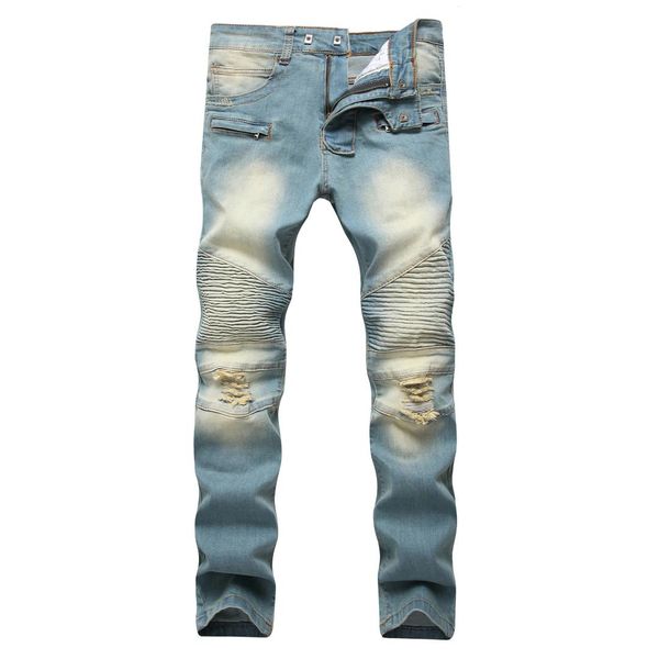 hole ripped jeans pants men fashion casual denim trousers zipper straight slim jeans homme plus size, Blue
hole ripped jeans pants men fashion casual denim trousers zipper straight slim jeans homme plus size, Blue