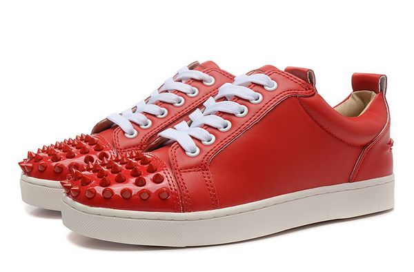 with box men womens designer sneakers suede junior spikes leather low sneakers red bottom luxury outdoor running shoes red white
with box men womens designer sneakers suede junior spikes leather low sneakers red bottom luxury outdoor running shoes red white