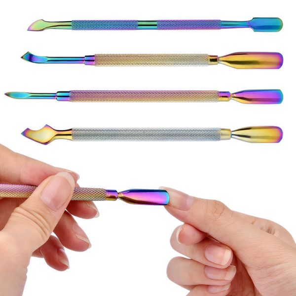 4 patterns dual-ended colorful nail cuticle steel push dead skin remover pusher steel manicure nail art tools
4 patterns dual-ended colorful nail cuticle steel push dead skin remover pusher steel manicure nail art tools