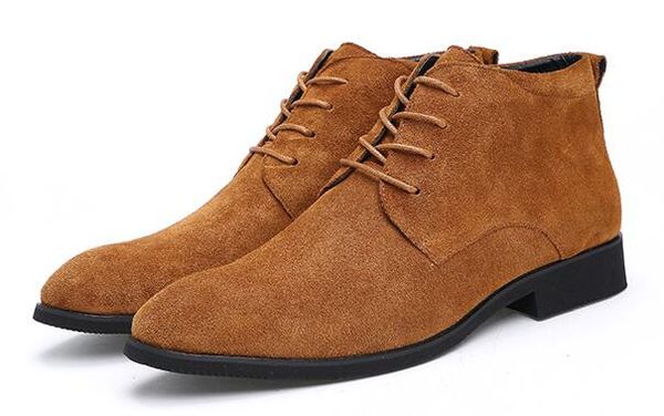 new winter men boots genuine leather men ankle boots british style solid lace-up men motorcycle boots, Black
new winter men boots genuine leather men ankle boots british style solid lace-up men motorcycle boots, Black