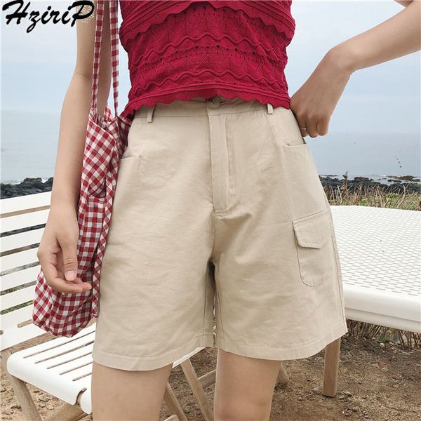 hzirip new fashion women mid waist shorts work casual shorts loose wide button straight solid cotton thin short femme, White;black
hzirip new fashion women mid waist shorts work casual shorts loose wide button straight solid cotton thin short femme, White;black