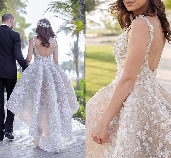 krikor jabotian 2020 high low lace wedding dresses puffy champagne backless 3d-floral sleeveless bridal gowns for beach country wedding, White
krikor jabotian 2020 high low lace wedding dresses puffy champagne backless 3d-floral sleeveless bridal gowns for beach country wedding, White