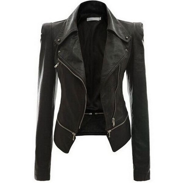 autumn and winter new 2018 pu locomotive artificial leather jacket long sleeve zipper women faux leather jacket, Black
autumn and winter new 2018 pu locomotive artificial leather jacket long sleeve zipper women faux leather jacket, Black