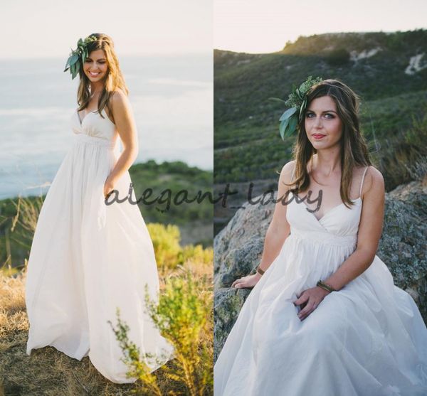 maternity beach wedding dresses plus size spaghetti straps beaded pearls ivory taffeta country style empire bridal gowns, White
maternity beach wedding dresses plus size spaghetti straps beaded pearls ivory taffeta country style empire bridal gowns, White