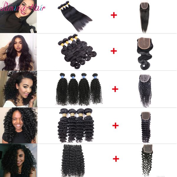 8a 100% unprocessed human hair body wave deep curly water wave silky straight human hair bundles with closure lace closure, Black
8a 100% unprocessed human hair body wave deep curly water wave silky straight human hair bundles with closure lace closure, Black