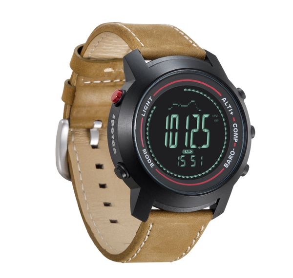 spovan men's watch with genuine leather band, sport watches wristwatch compass/pacer/waterproof/led backlight mg01b, Slivery;brown
spovan men's watch with genuine leather band, sport watches wristwatch compass/pacer/waterproof/led backlight mg01b, Slivery;brown