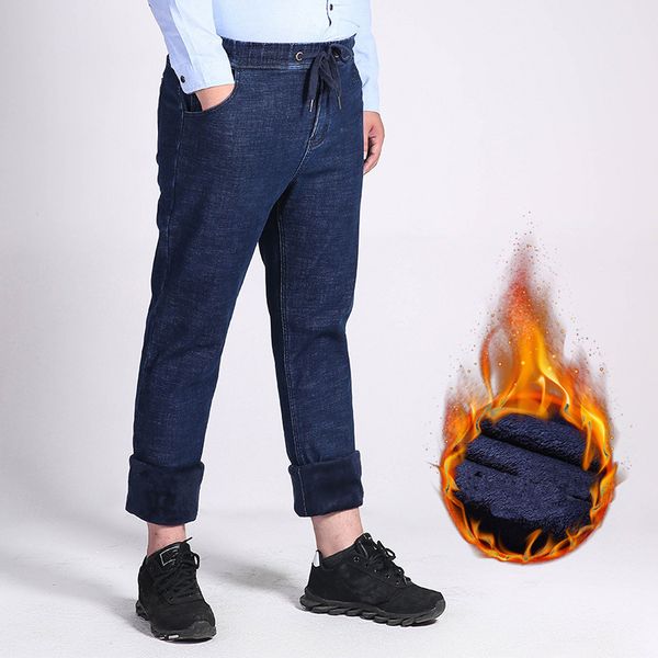 men plus size pants jeans 42 44 46 48 50 52 mens high stretch denim fleece pants overalls baggy men classic jean trousers, Blue
men plus size pants jeans 42 44 46 48 50 52 mens high stretch denim fleece pants overalls baggy men classic jean trousers, Blue