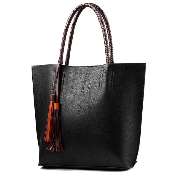 women handbags tassel pu leather bucket bags weave handle large tote bags fashion female shopping bolsas
women handbags tassel pu leather bucket bags weave handle large tote bags fashion female shopping bolsas