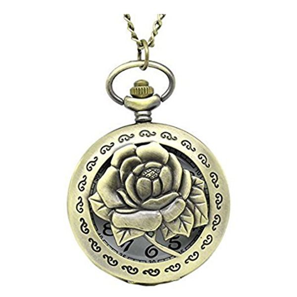 antique bronze color round pocket watch hollow rose flower engraved with chain 80cm, Slivery;golden
antique bronze color round pocket watch hollow rose flower engraved with chain 80cm, Slivery;golden