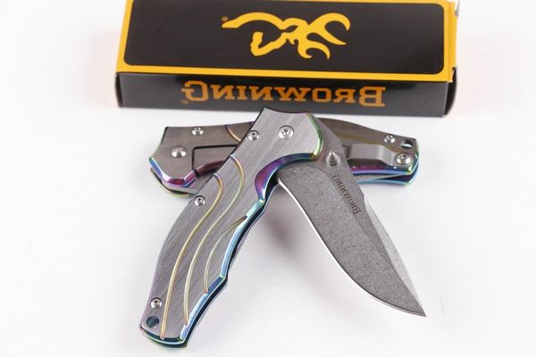 440C Browning Tactical Knife Folding Pocket Knife Rainbow Titanium Rescue Assisted Camping EDC Survival Hunting Lady Gift Knives P72R
440C Browning Tactical Knife Folding Pocket Knife Rainbow Titanium Rescue Assisted Camping EDC Survival Hunting Lady Gift Knives P72R