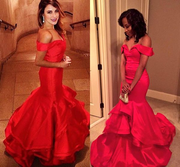 designer mermaid prom dresses off shoulder tiered satin pleats floor length formal evening dress party gowns wear custom, Black
designer mermaid prom dresses off shoulder tiered satin pleats floor length formal evening dress party gowns wear custom, Black