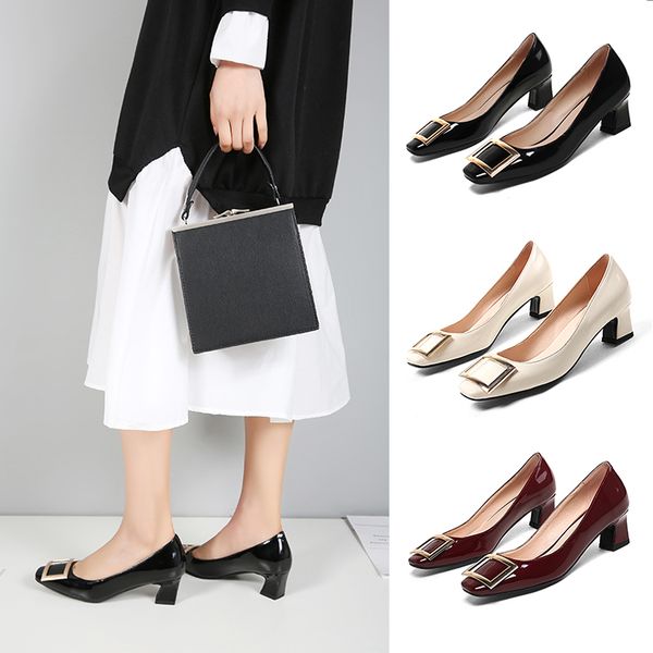 2018 stylish square metal embellished patent leather black burgundy chunky heels ladies pumps slip-on office shoes for women
2018 stylish square metal embellished patent leather black burgundy chunky heels ladies pumps slip-on office shoes for women