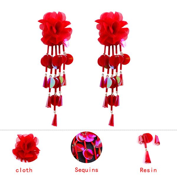 floral earring for women sequins statement earrings 2018 long dangle earing flower fashion jewelry summer earing, Silver
floral earring for women sequins statement earrings 2018 long dangle earing flower fashion jewelry summer earing, Silver